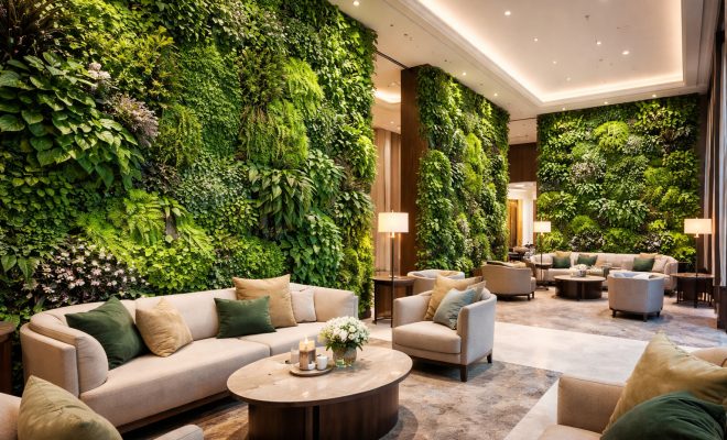 Sztuczne ogrody wertykalne jako nowoczesna forma zielonej architektury we wnętrzach